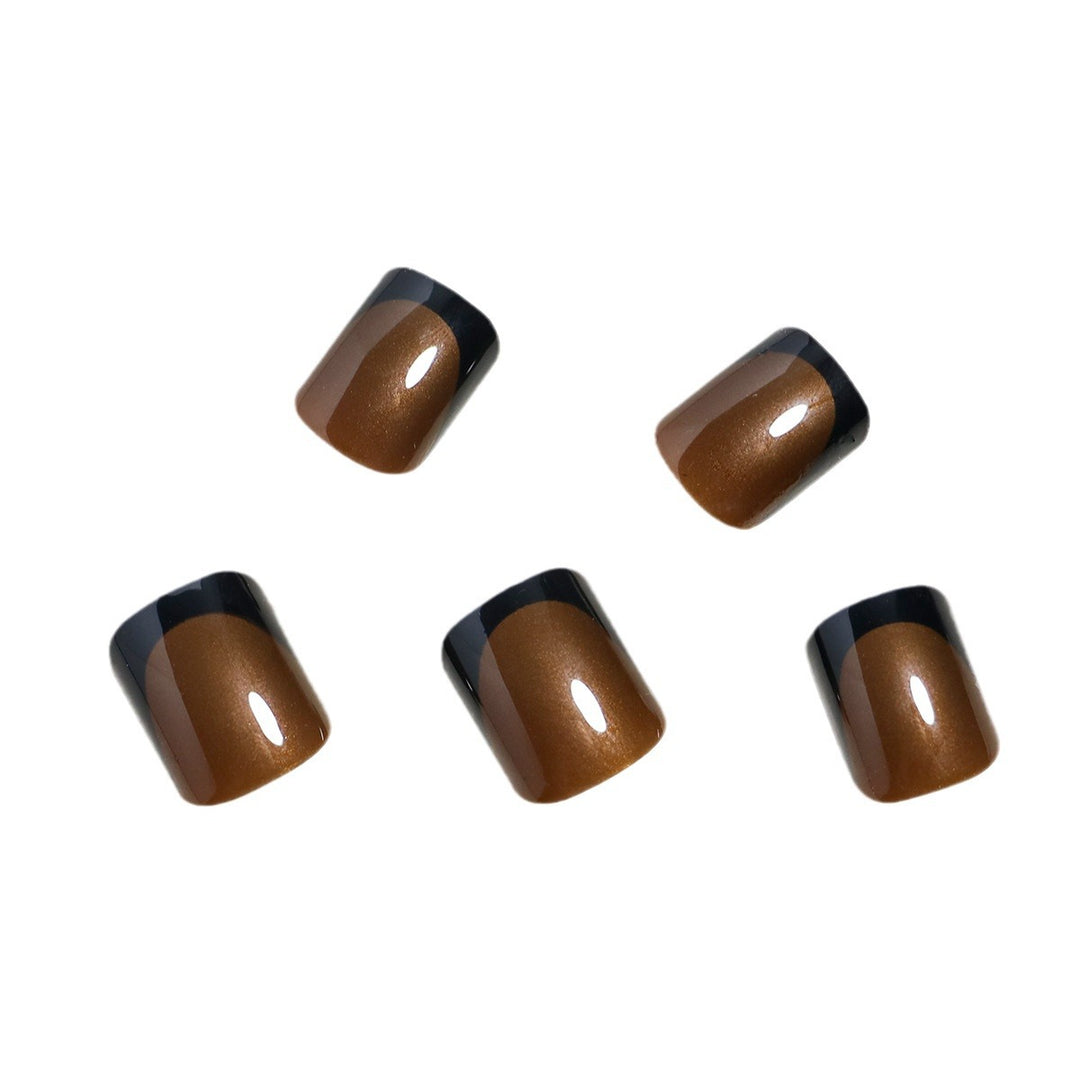 Elegant French Tip Press-On Nails Bowlift