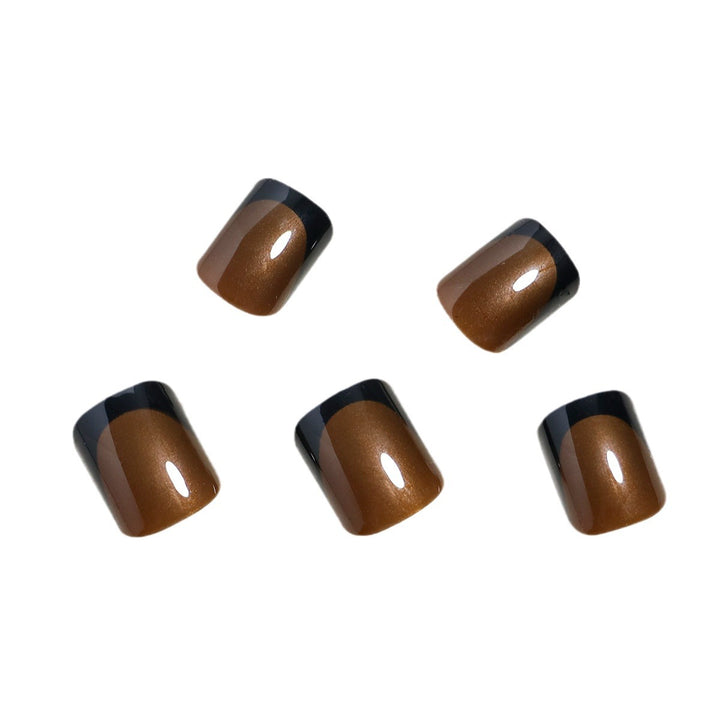 Elegant French Tip Press-On Nails Bowlift