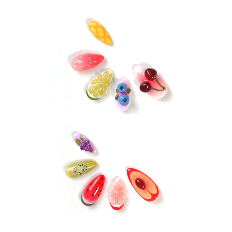 Creative nail art set with colorful fruit designs Bowlift