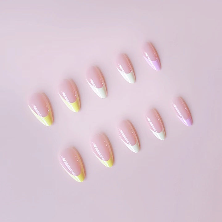 Artificial nail set in modern gradient design Bowlift