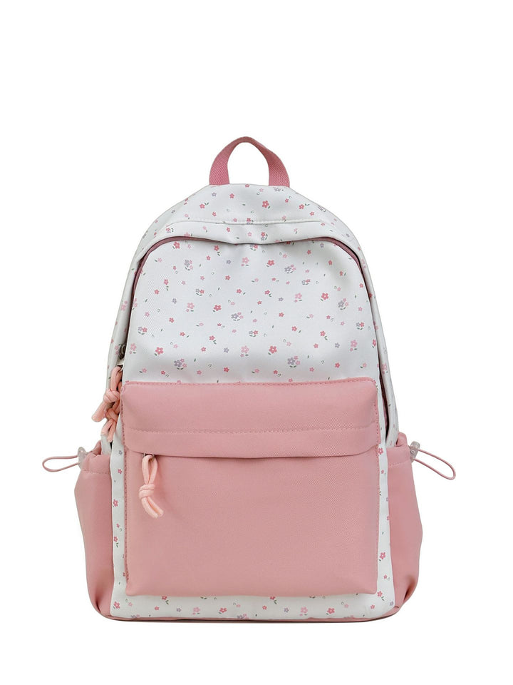 Mini backpack with floral design and practical organizer compartments Bowlift