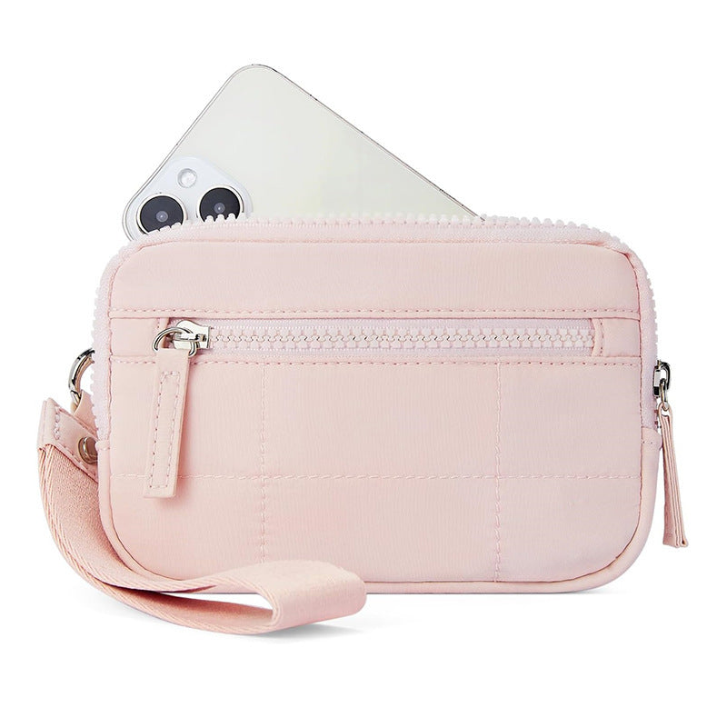Practical wrist bag with zipper pockets Bowlift
