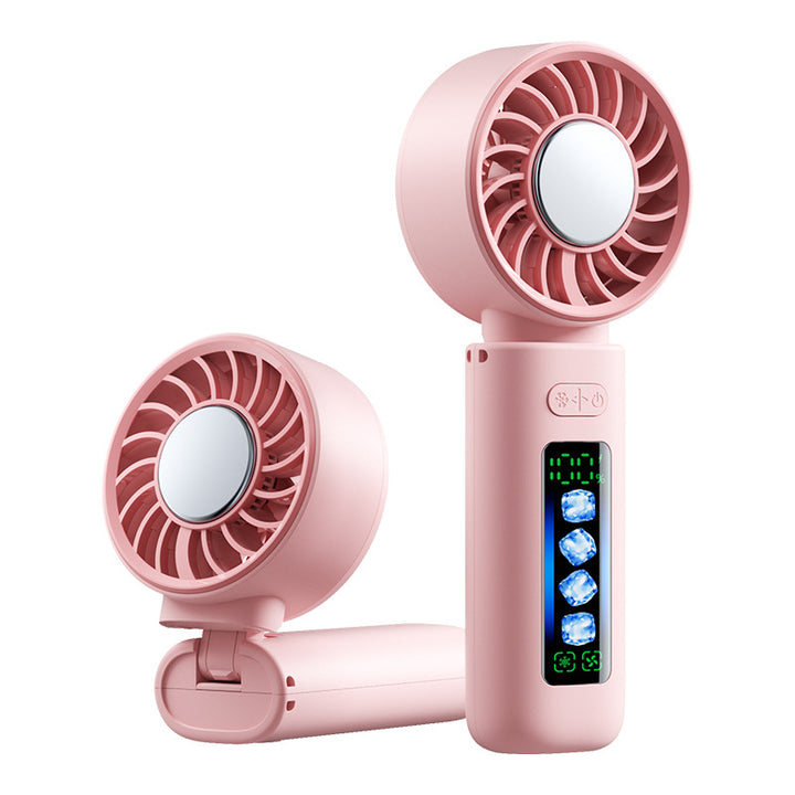 Women's portable USB Mini Fan with LED display Bowlift