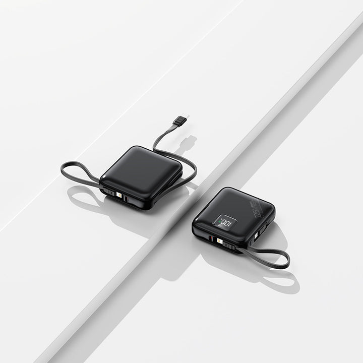 Portable power bank with integrated fast charging ports and digital battery level display Bowlift