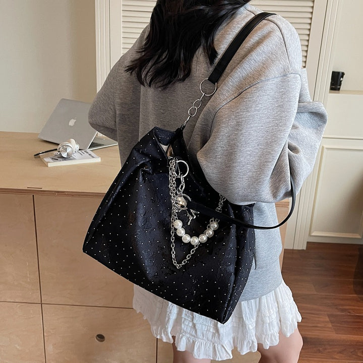 Elegant Pearl-Detail Handbag Bowlift