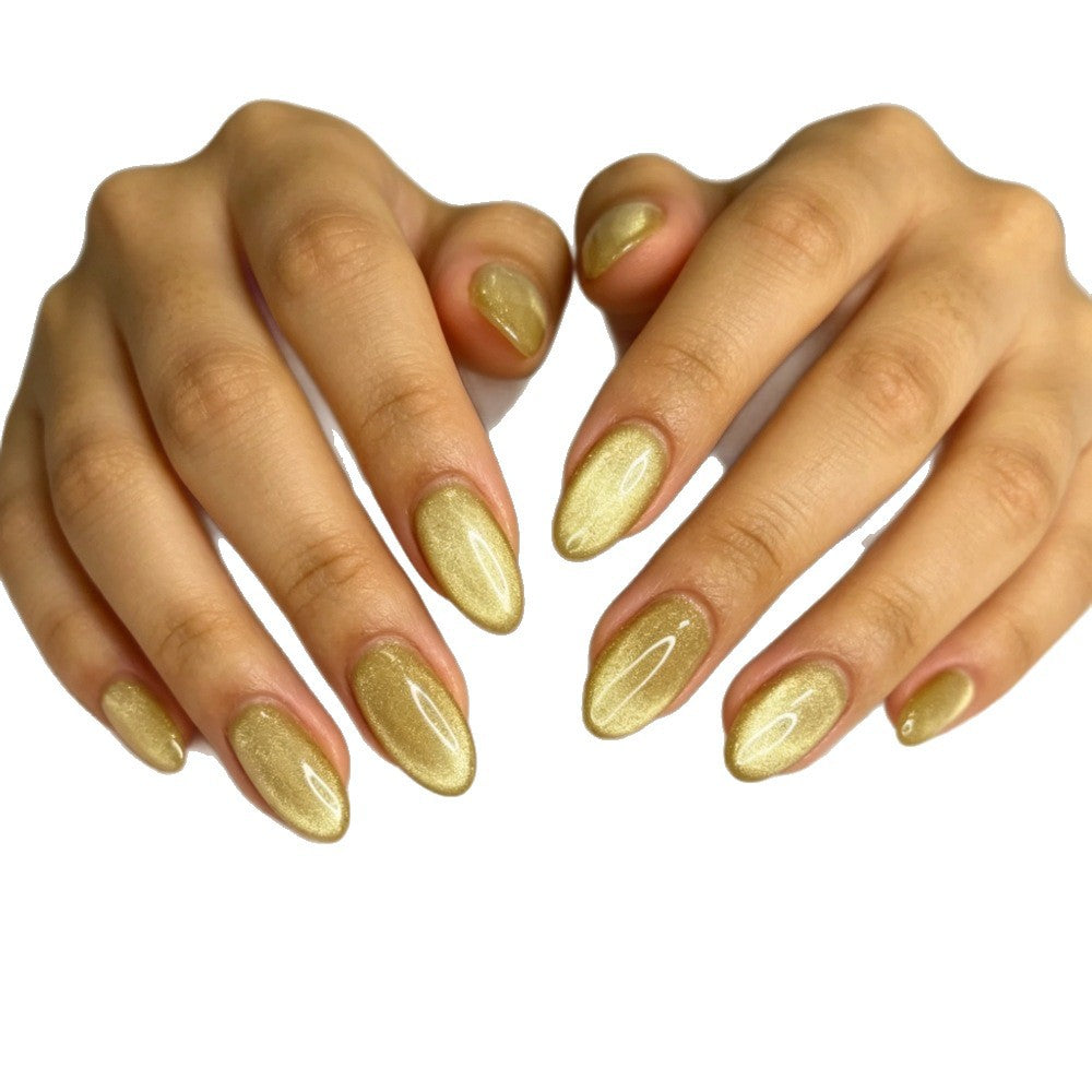 Glittering Almond-Shaped Press-On Nails Bowlift