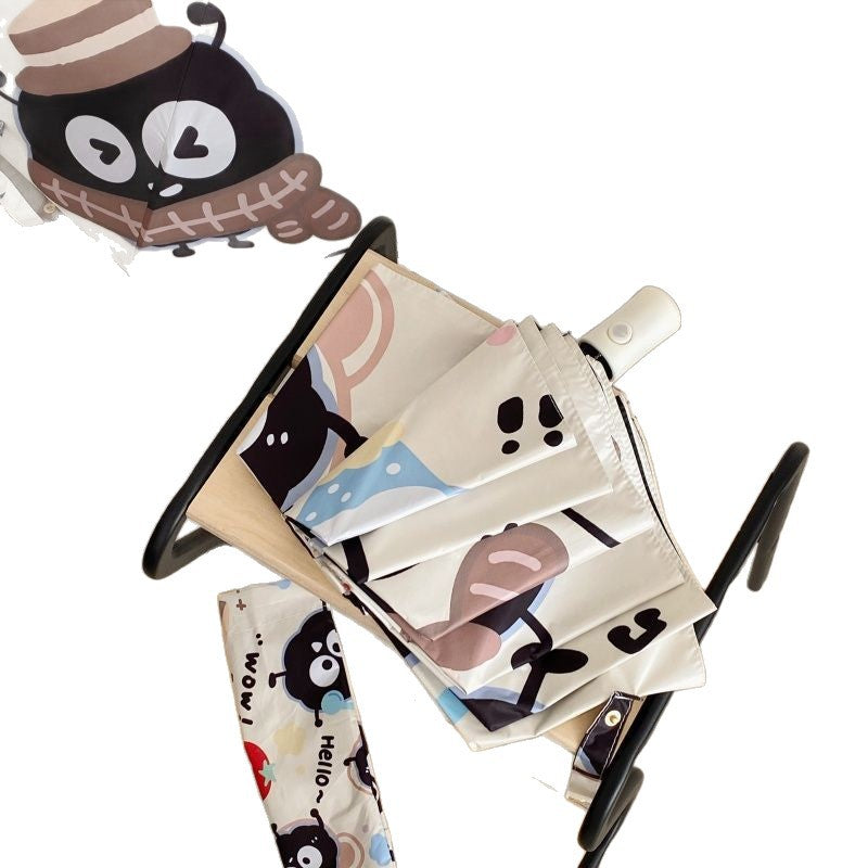 Ladies practical folding umbrella with playful design Bowlift