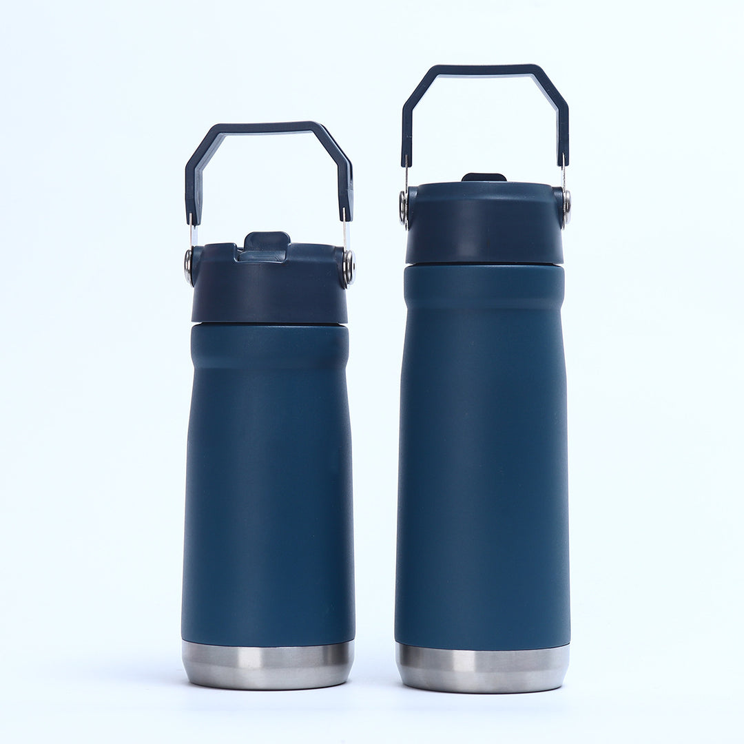 Women's Practical Insulated Drinking Bottle with Foldable Carry Handle Bowlift