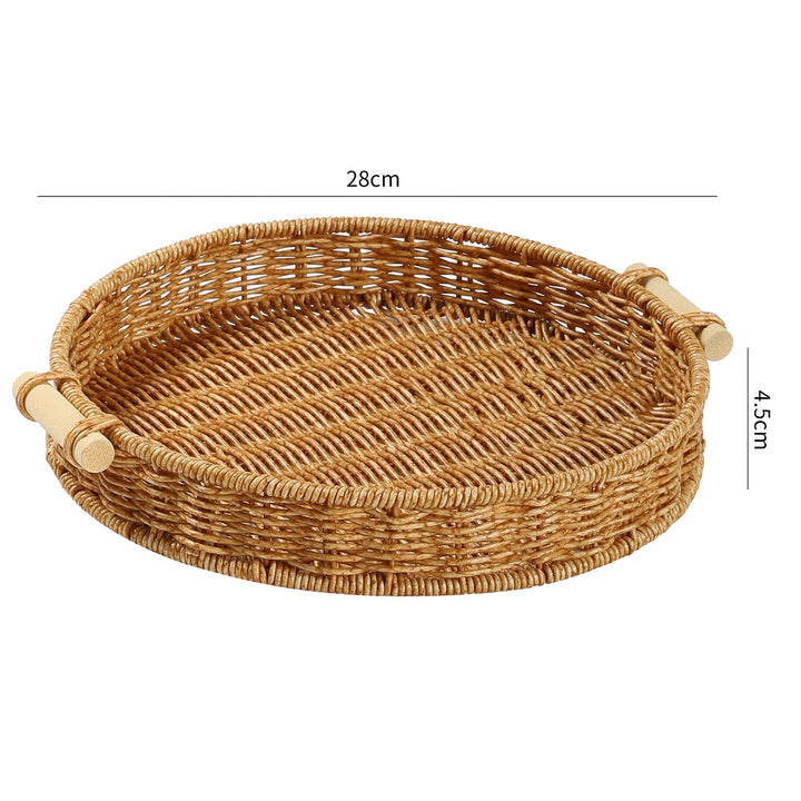Handwoven Decorative Serving Tray Bowlift