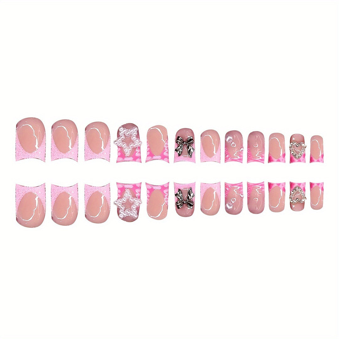 Decorative Press-On Nail Set Bowlift