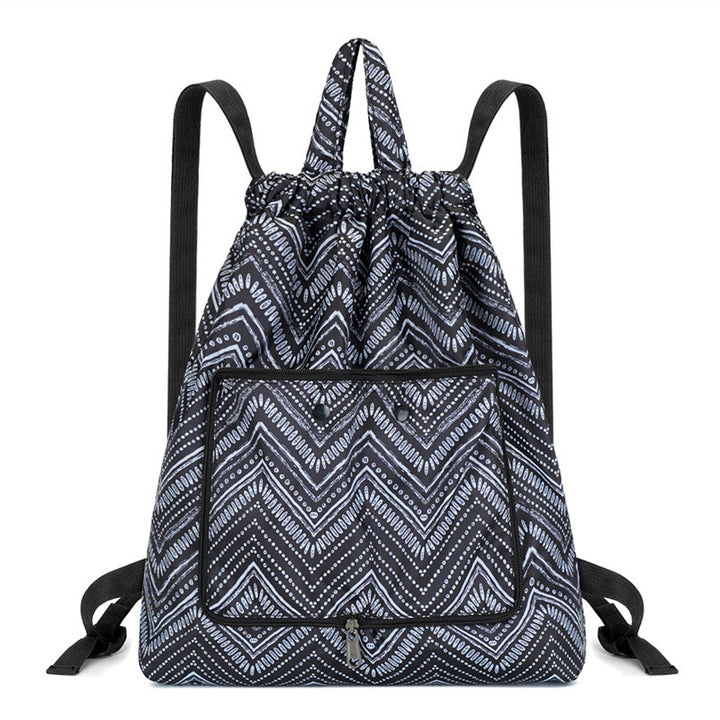 Lightweight Floral Drawstring Backpack Bowlift