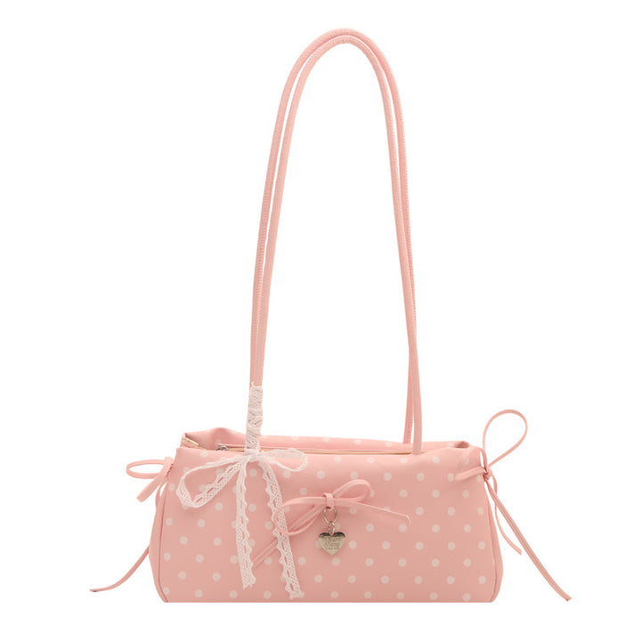 WoCharming Polka Dot Bow Detail Handbag Bowlift