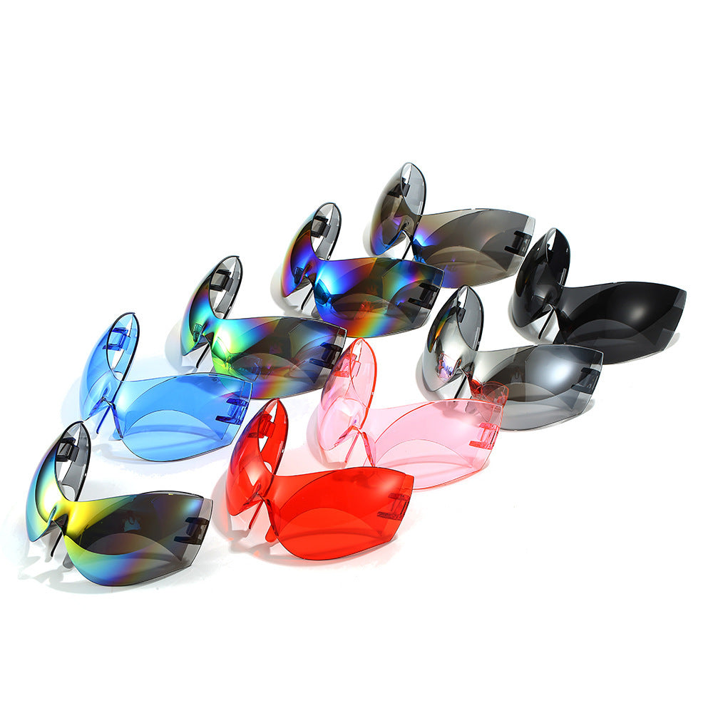 Oversized Futuristic Shield Sunglasses Bowlift
