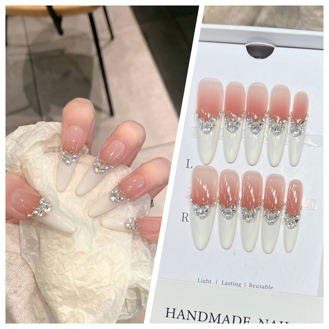 Artistic Stiletto Press-On Nail Set with Charming Patterns Bowlift