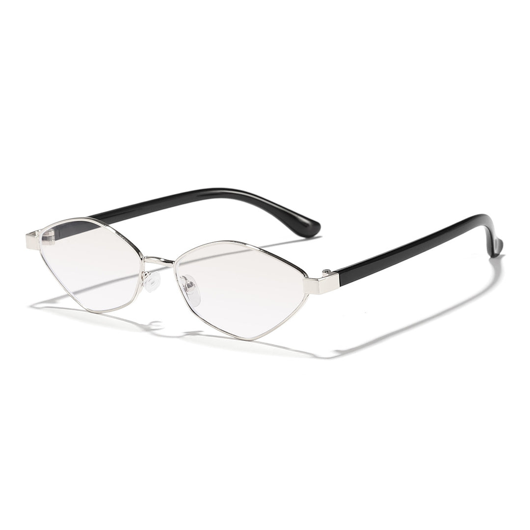 Women's Cat Eye Sunglasses with Brown Lenses and Elegant Metal Frame Bowlift