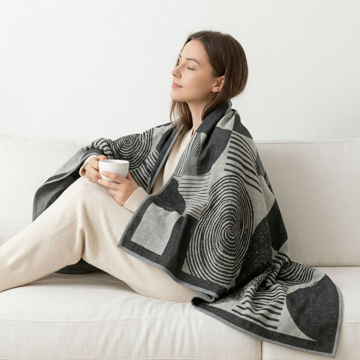 Artistic Patterned Throw Blanket