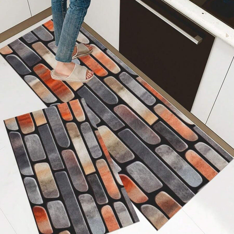 Anti-Fatigue Memory Foam Kitchen Runner and Square Mat Set with Non-Slip Backing Bowlift