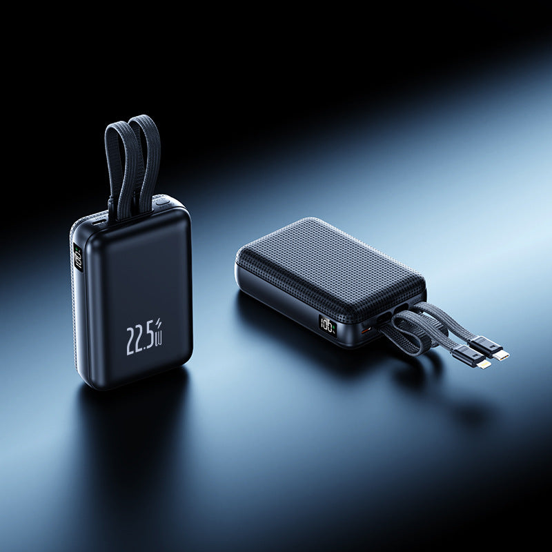 Portable power bank with powerful fast charging function and innovative cable management Bowlift