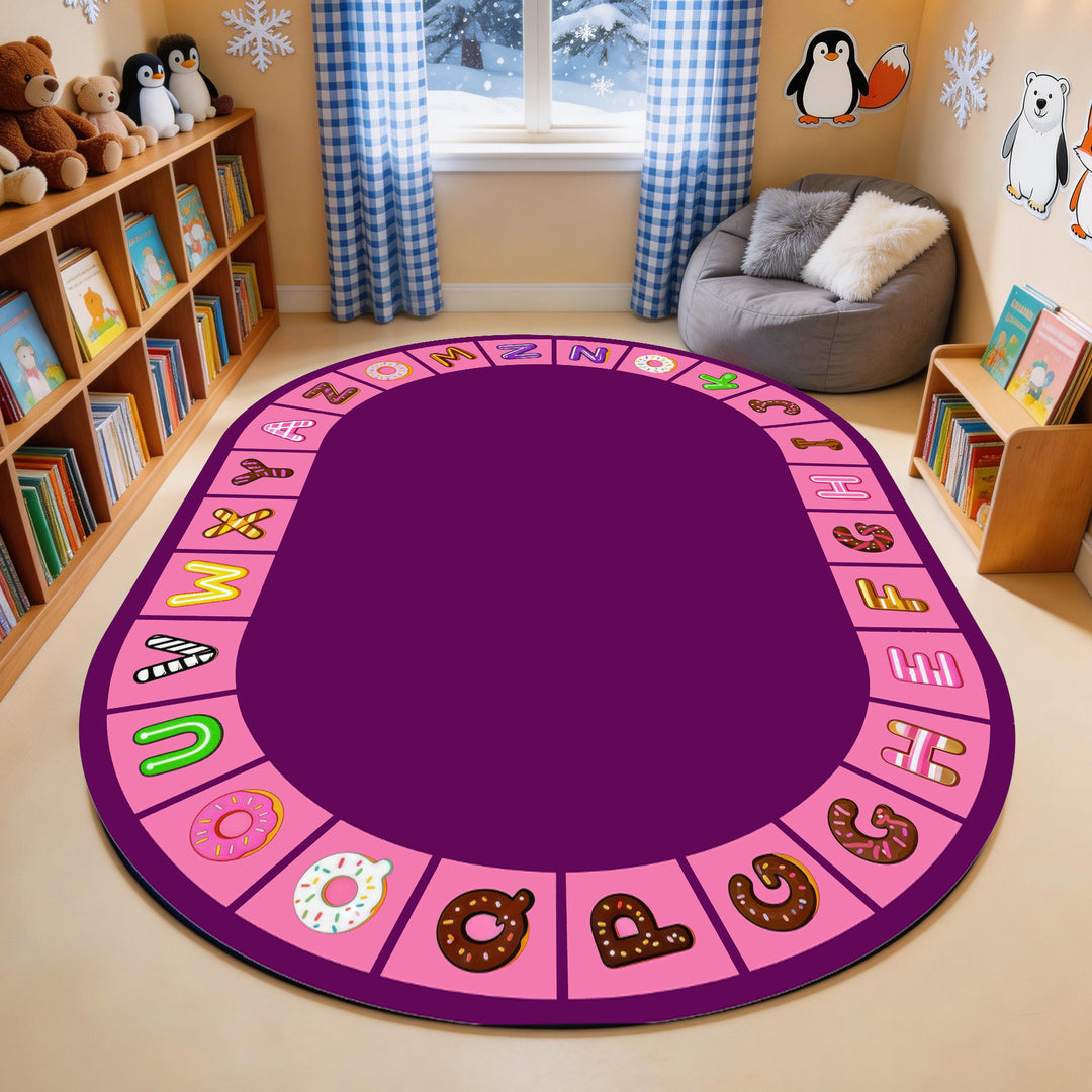 Educational Alphabet-Themed Area Rug