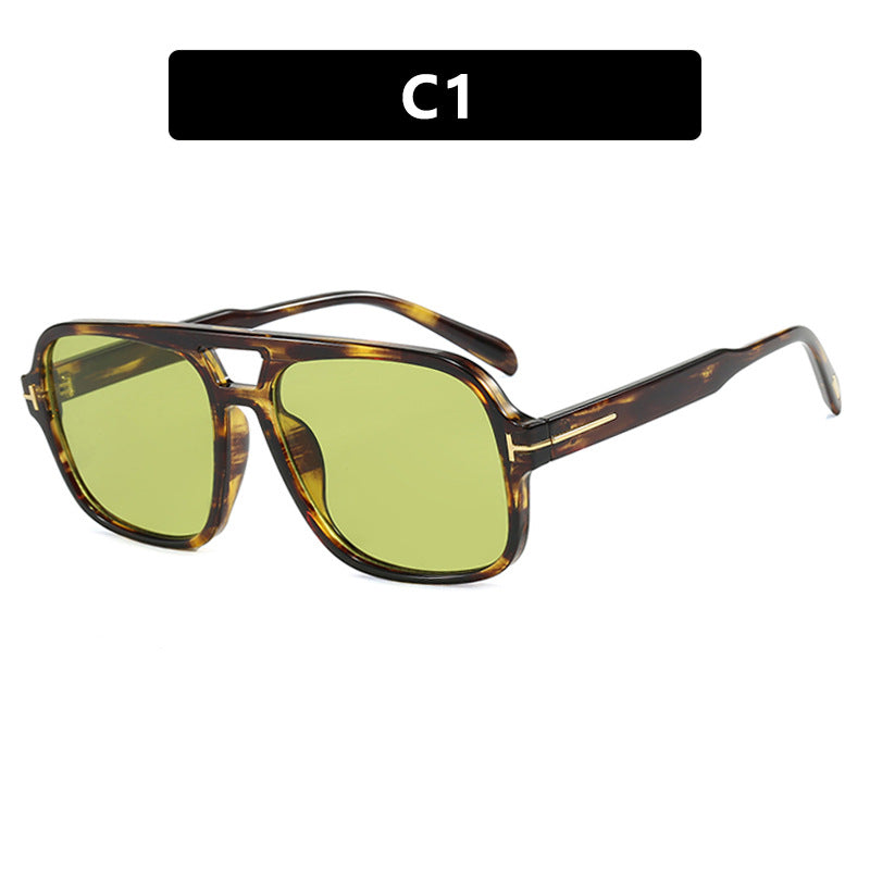 Women's trendy sunglasses with square frame and polarizing yellow lenses Bowlift