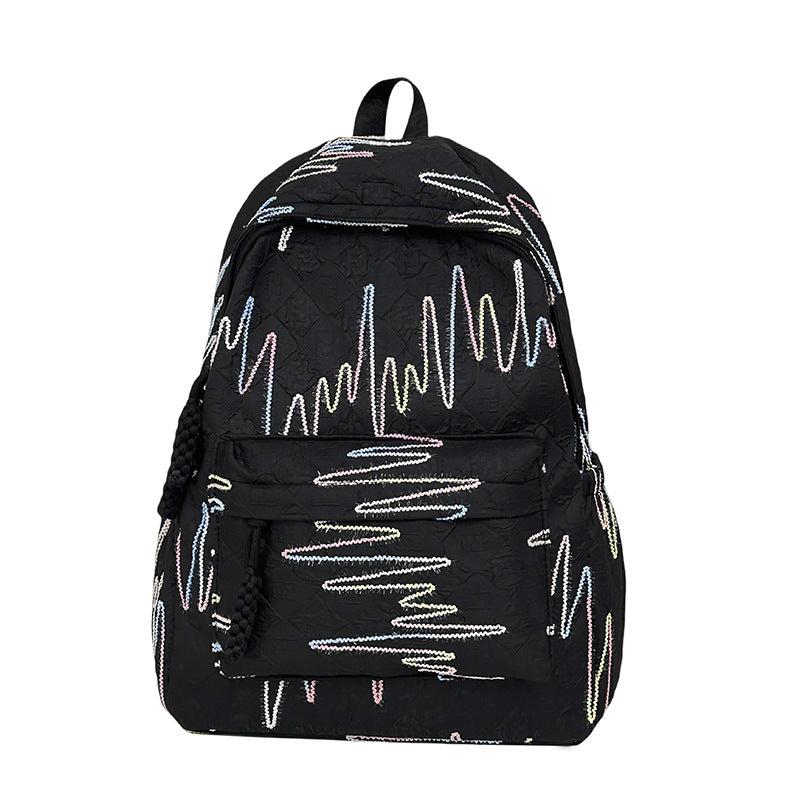 Backpack with Colorful Geometric Design Bowlift