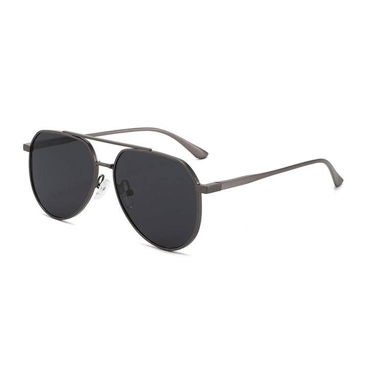 Men's Geometric Metal Frame Sunglasses Bowlift