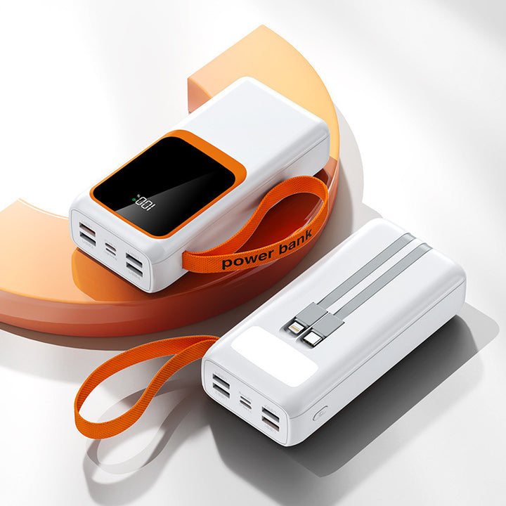 Portable power bank with digital display and multifunctional connections Bowlift