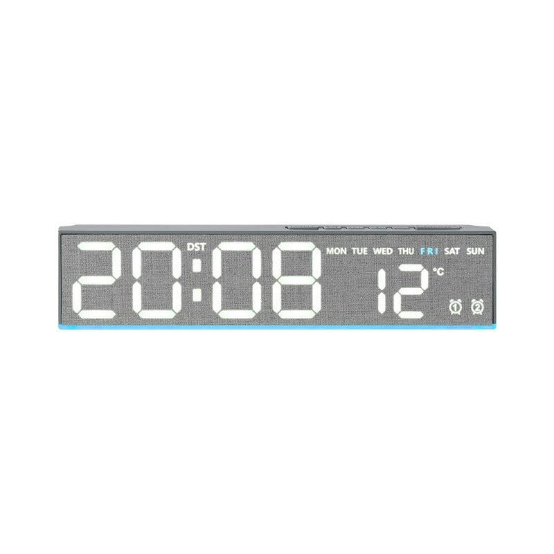Digital alarm clock with wood look and temperature display Bowlift