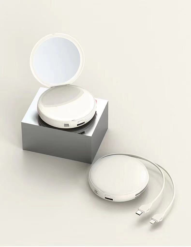 Portable mirror with USB charging function Bowlift