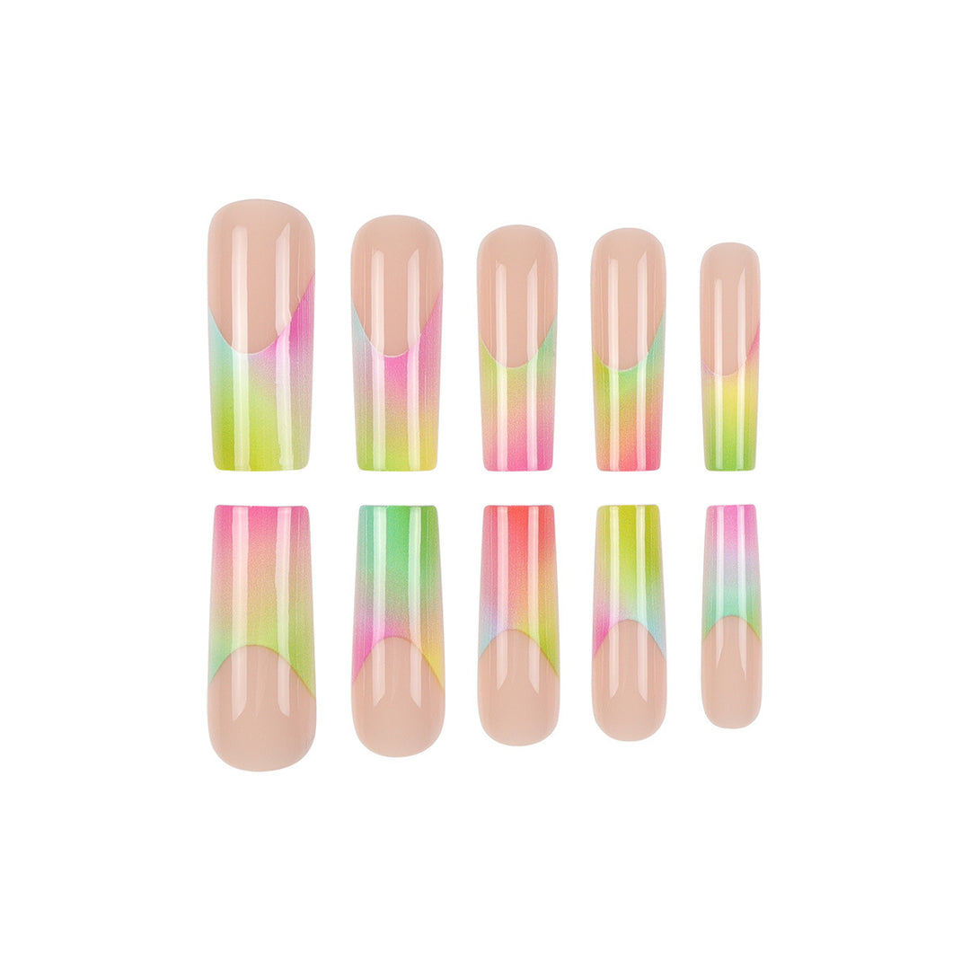 Long Ombre Press-On Nails Bowlift