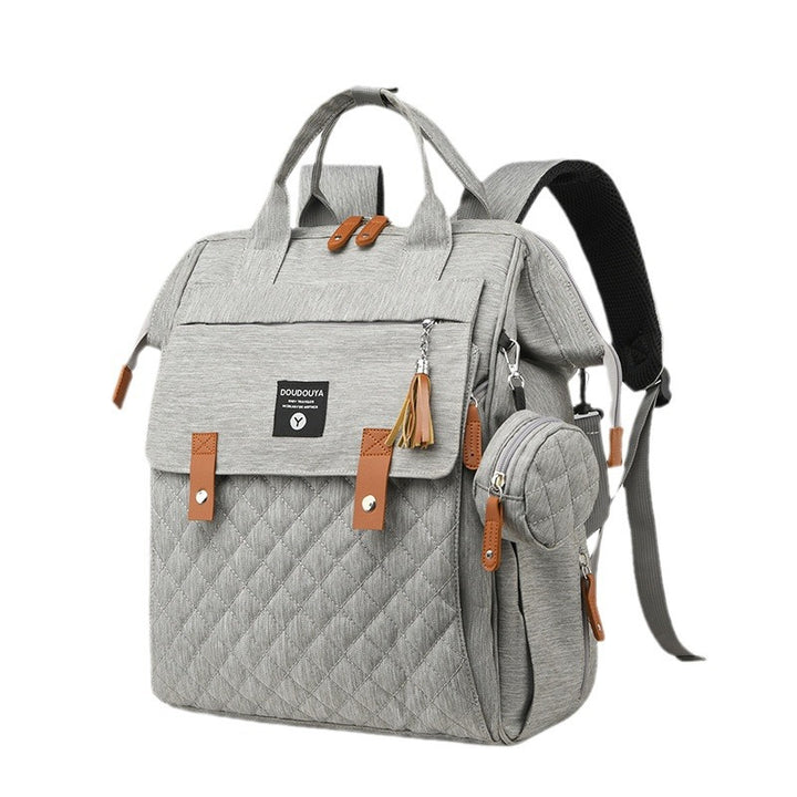 Multifunctional Quilted Diaper Backpack Bowlift