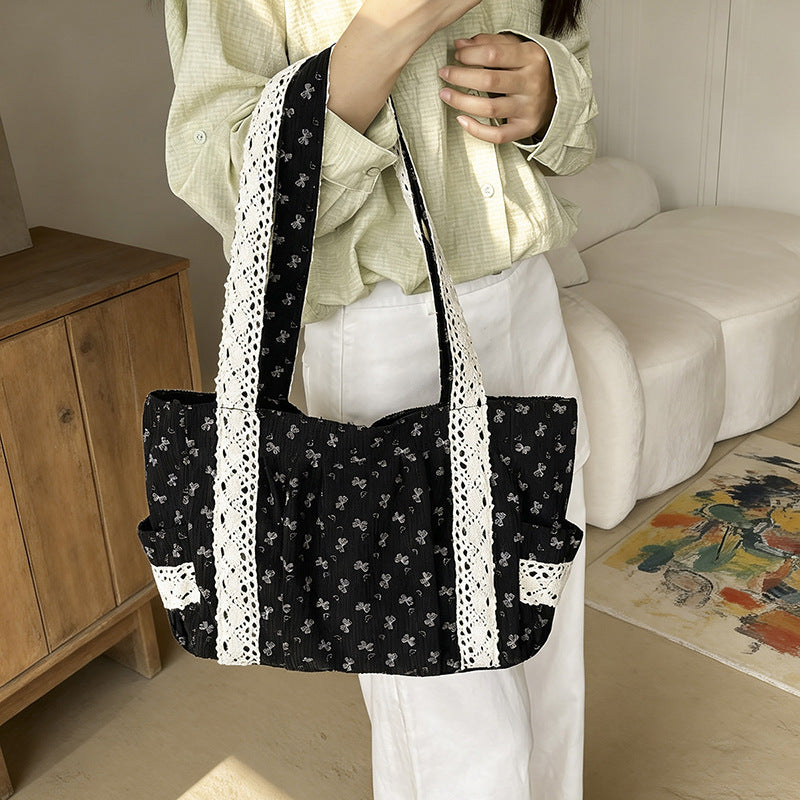WoElegant Floral Print Tote Bag Bowlift