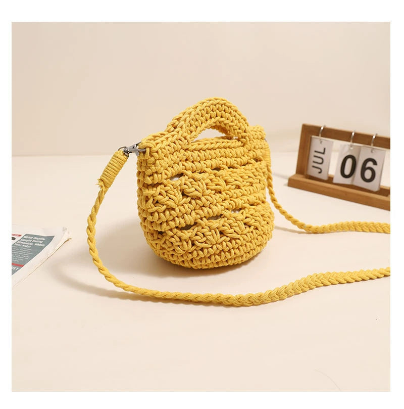 Handcrafted macrame shoulder bag with unique design Bowlift