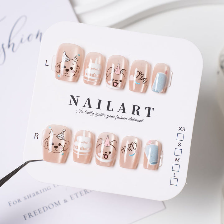 Artificial nails with elegant ombre finish Bowlift