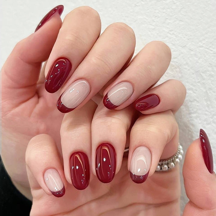 Premium Glossy Press-On Nail Art Set Bowlift