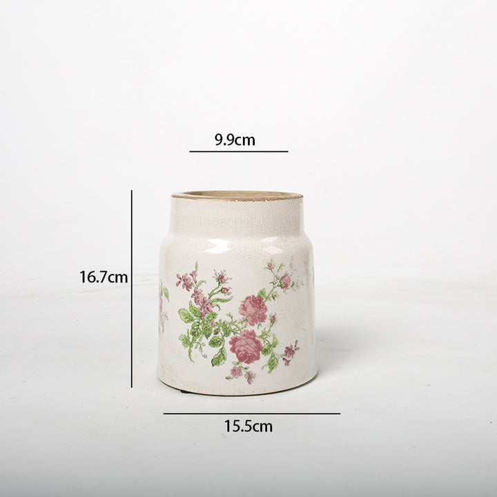 Decorative flower pot with floral decoration Bowlift