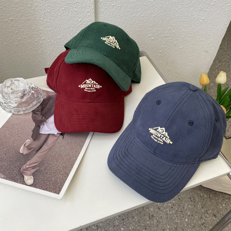 Men's Vintage-Inspired Mountain Graphic Baseball Cap Bowlift
