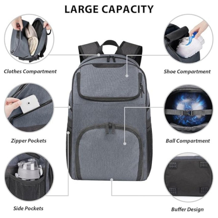 Sport backpack with compartments for shoes and water bottle Bowlift