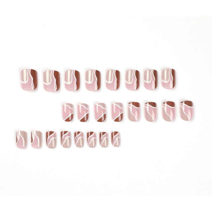 Elegant Nail Art with Geometric Design Bowlift