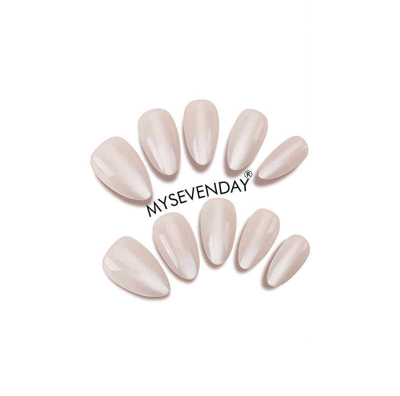 Elegant Long Almond-Shaped Press-On Nails Bowlift