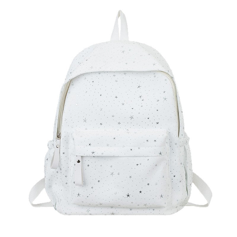 Girls' Star Patterned School Backpack Bowlift