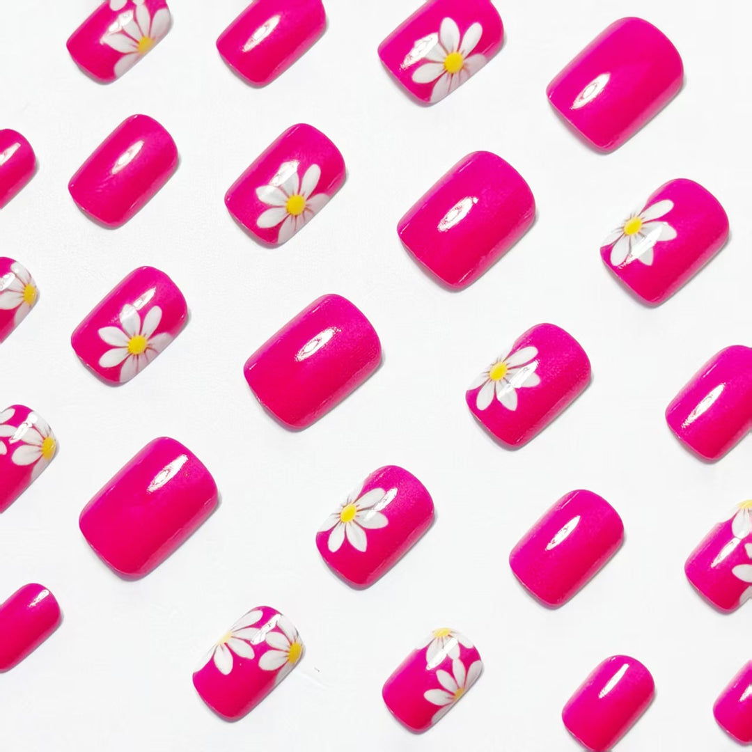 Artificial nails with floral designs Bowlift