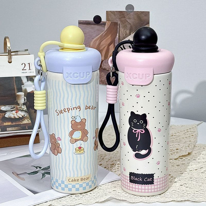 Ladies Animated Drinking Bottle with Sealing System Bowlift