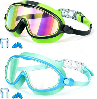 Swim protection goggles with adjustable nose piece and anti-fog technology Bowlift