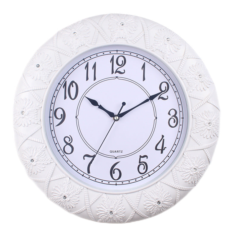 Elegant Wall Clock with Filigree Flower Design Bowlift