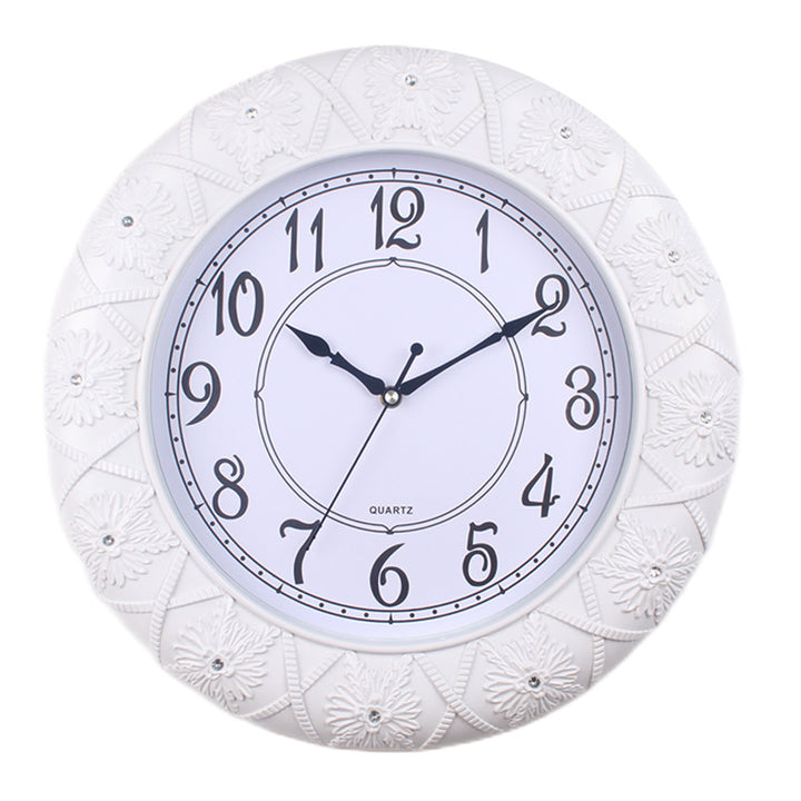 Elegant Wall Clock with Filigree Flower Design Bowlift