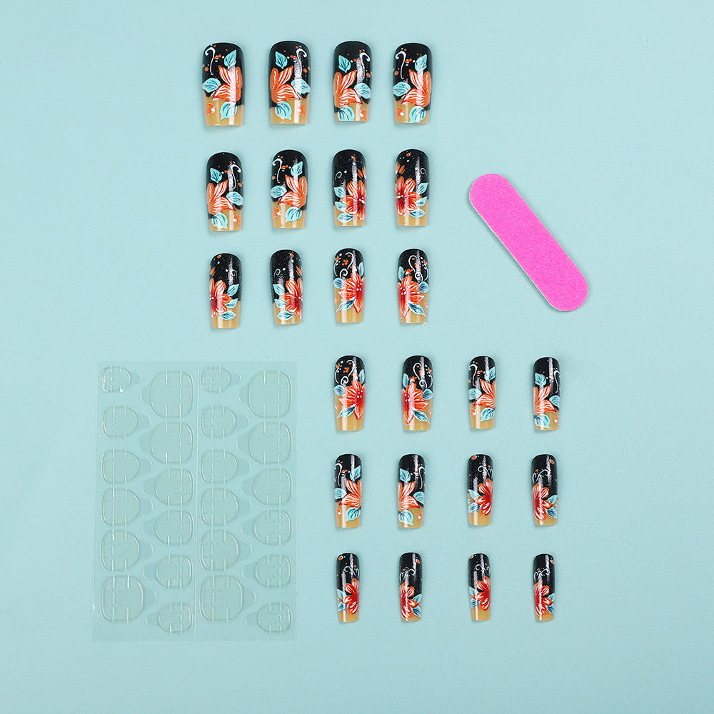 Creative nail art with floral design Bowlift