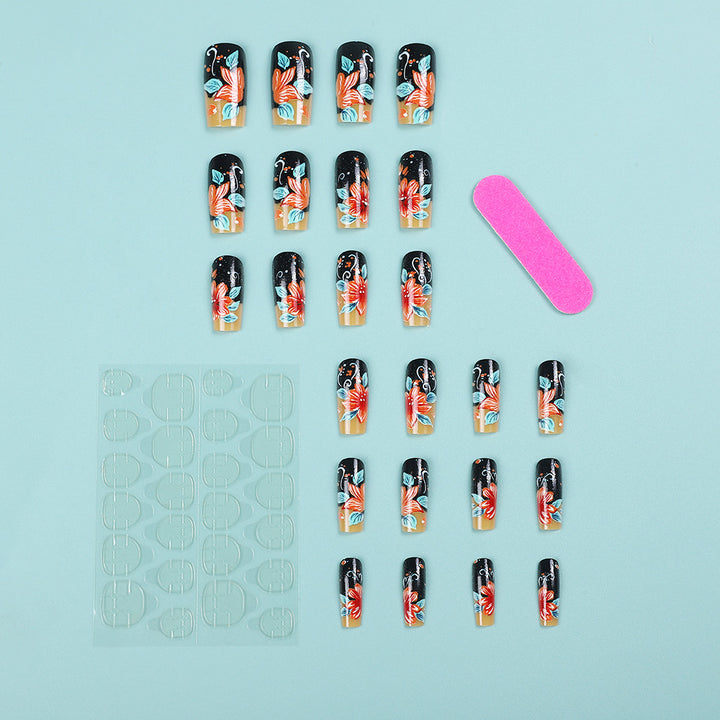 Creative nail art with floral design Bowlift