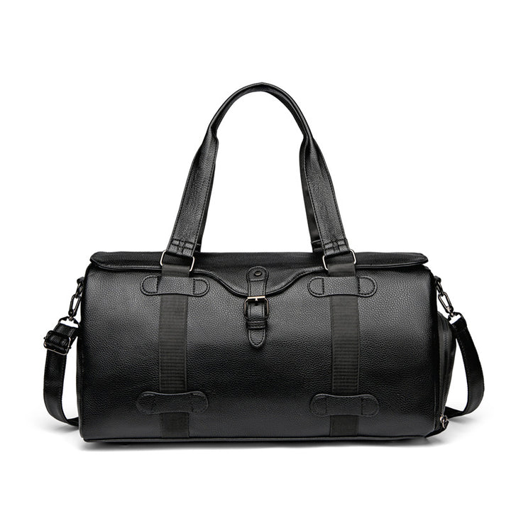Premium Leather Weekender Duffel Bag Bowlift