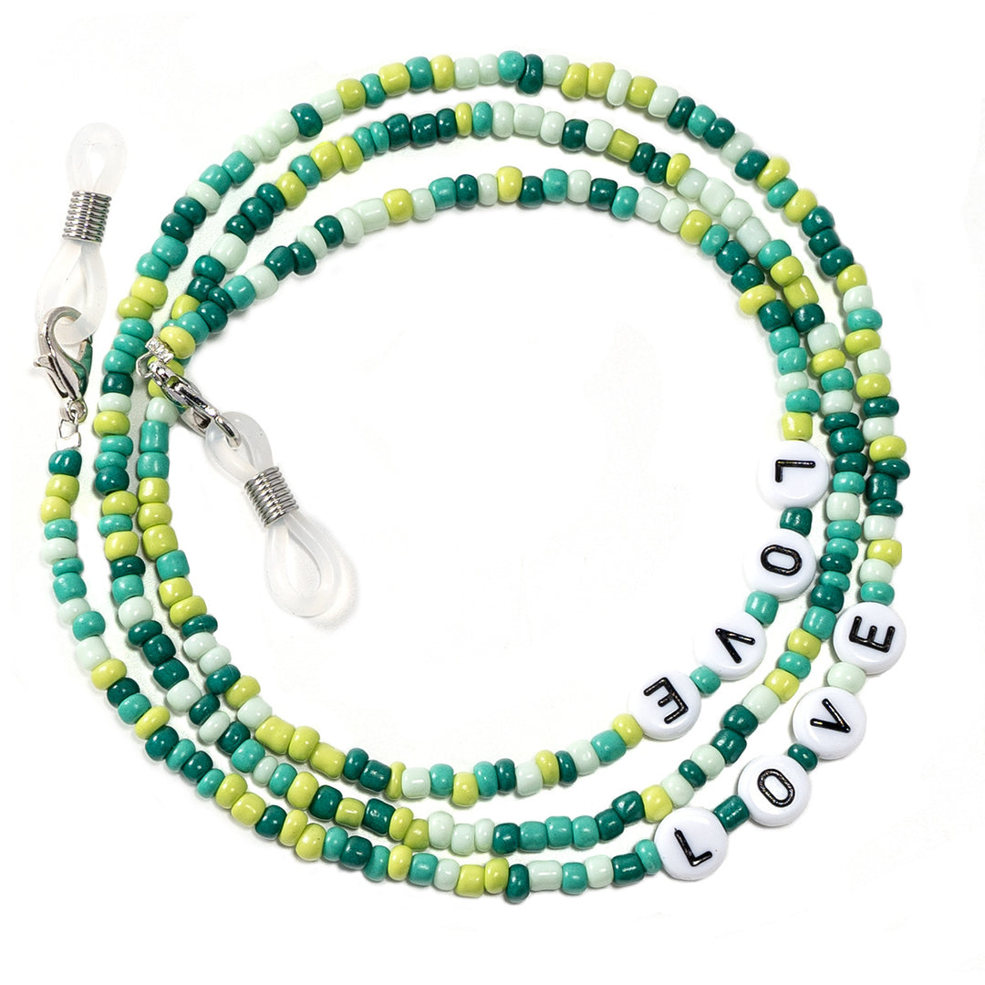 Love-themed Beaded Eyewear Chain Bowlift